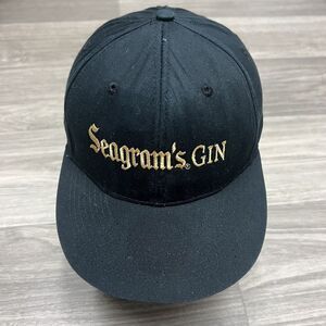 Seagrams Gin Snapback Hat Cap‎ Black Gold Party Brewery Alcohol Promo Tonic Club
